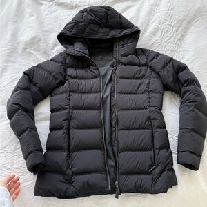 Women's Charcoal black Puffer Jacket
